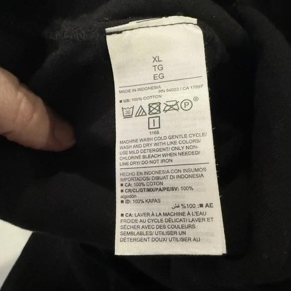 Old Navy Black Gauze Jumpsuit XL Tie Shoulder Wide Leg Cropped Romper Coastal - Picture 6 of 6